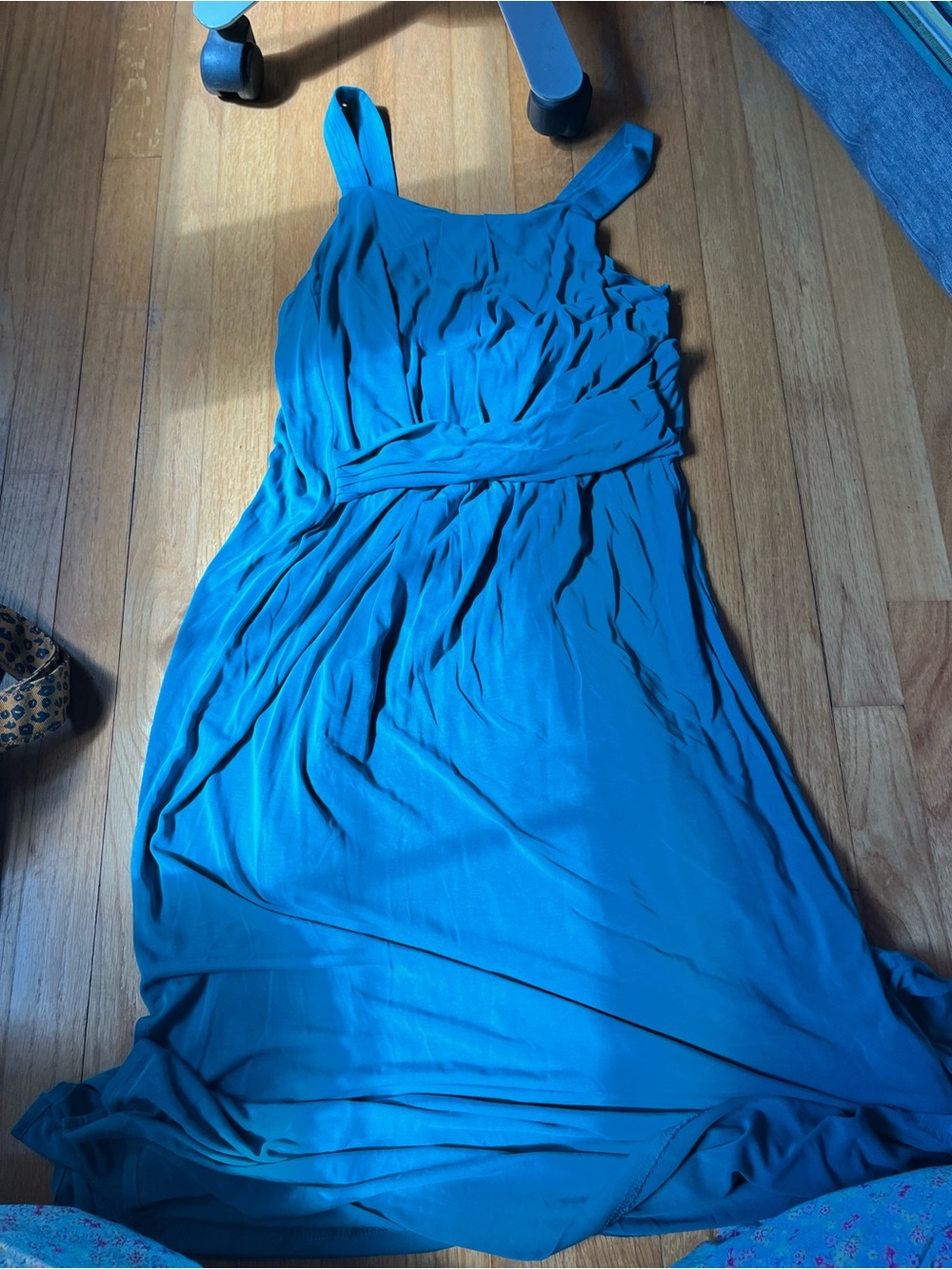Women’s Teal Blue draped dress Anthropologie